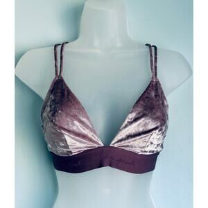 PINK Victoria's Secret Velvet Wireless Bra Purple Small